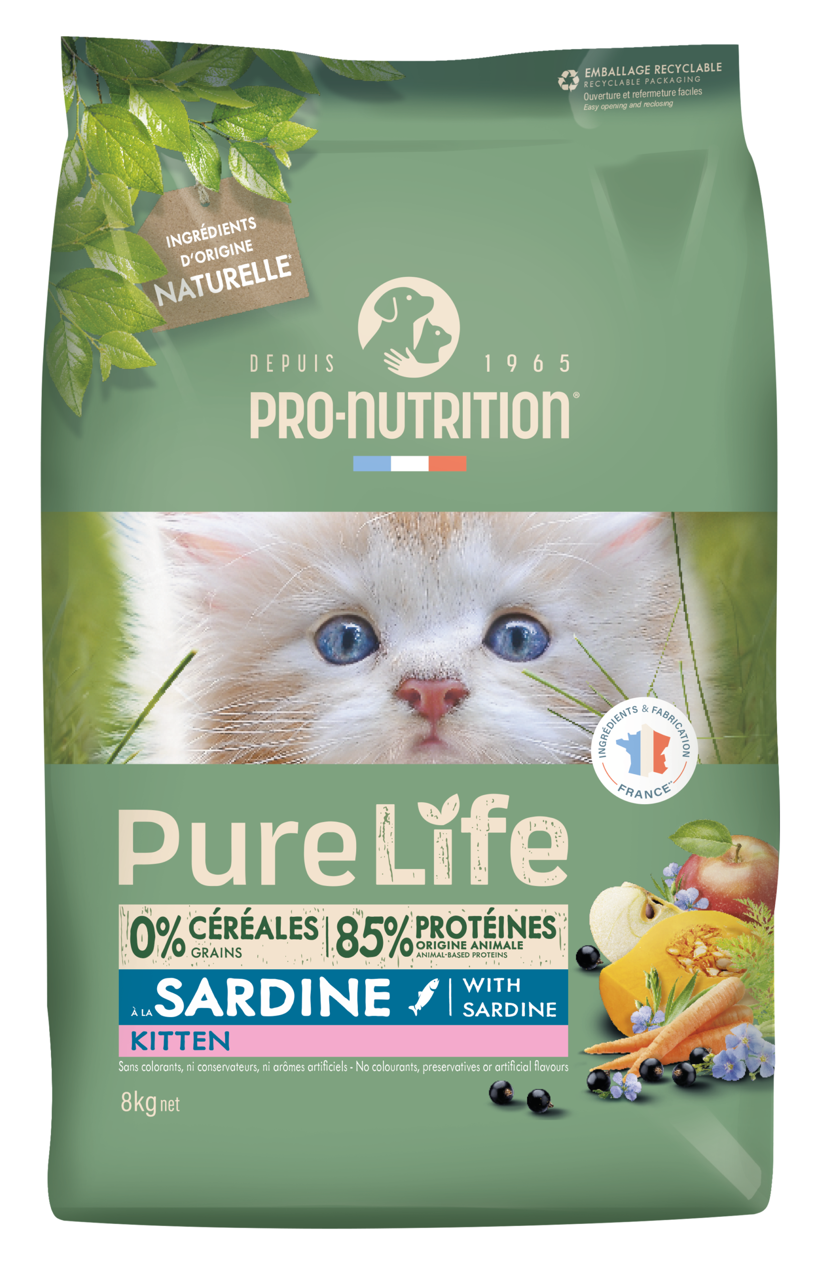 Pure Life Kitten with Sardine 2 Kg y 8 Kg - Imagen 2