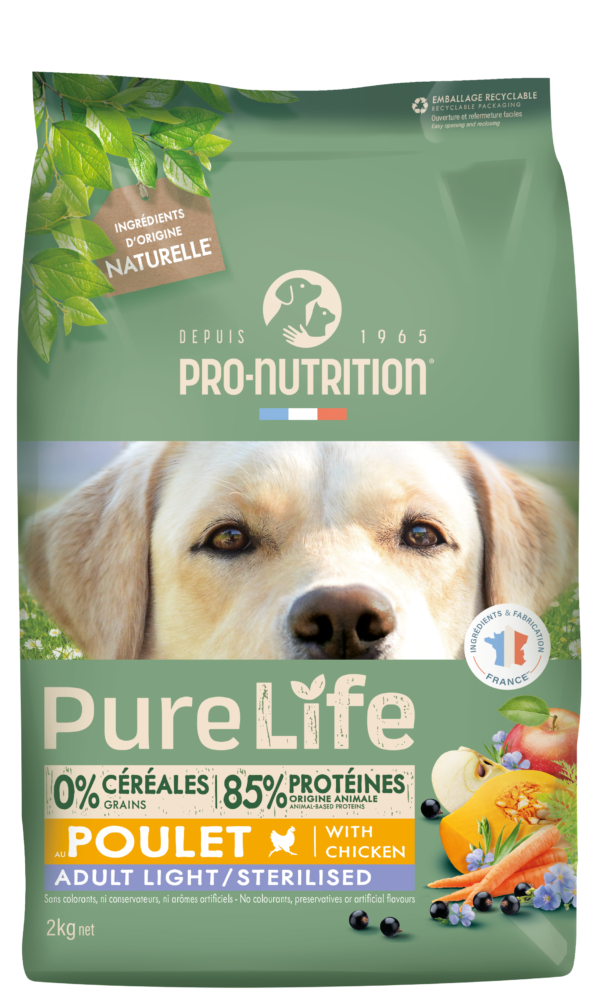 Pure Life Adult Light/Sterilised with Chicken 2 Kg y 12 Kg