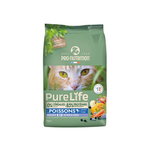 Pure Life Adult 8+ Sterilised with Fish 2 Kg y 8 Kg