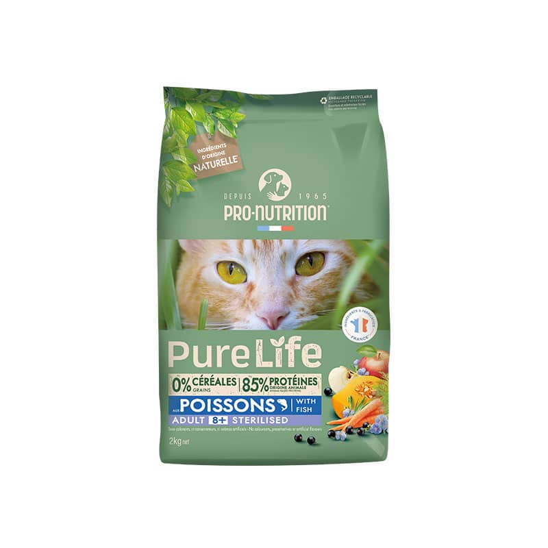 Pure Life Adult 8+ Sterilised with Fish 2 Kg y 8 Kg