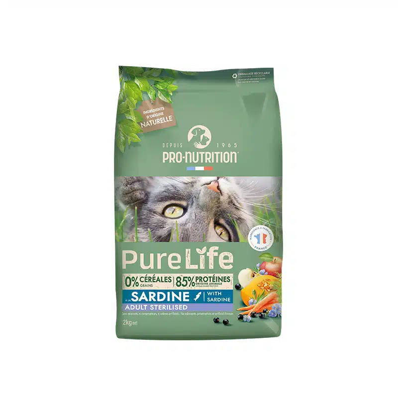 Pure Life Adult Sterilised with Sardine 2 Kg y 8 Kg