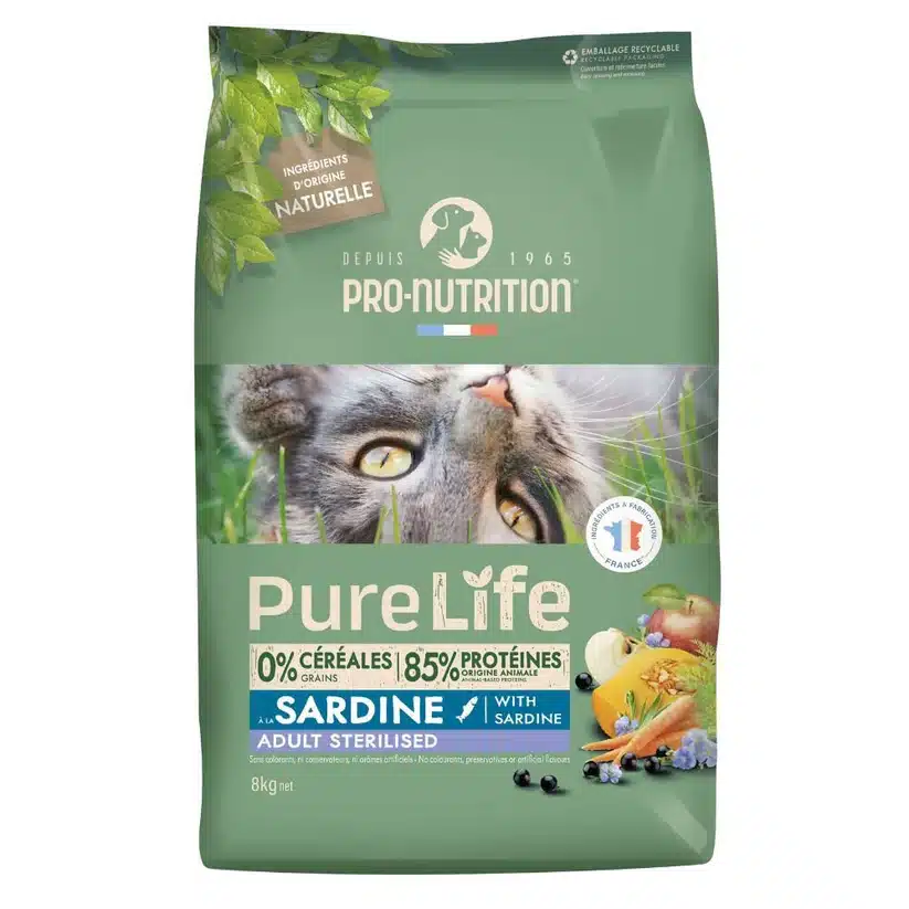 Pure Life Adult Sterilised with Sardine 2 Kg y 8 Kg - Imagen 2