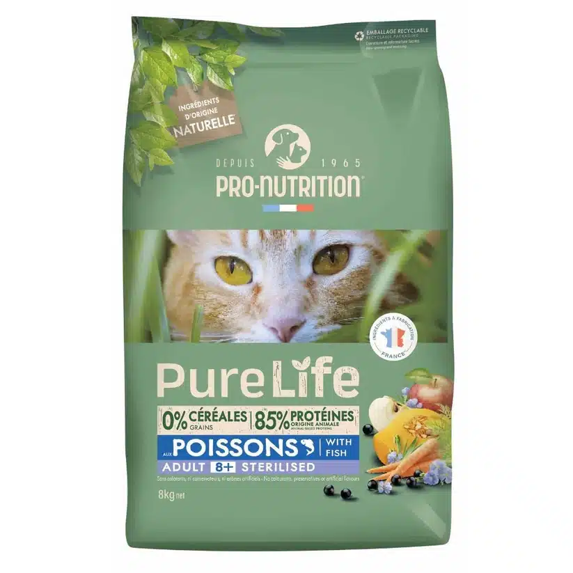 Pure Life Adult 8+ Sterilised with Fish 2 Kg y 8 Kg - Imagen 2